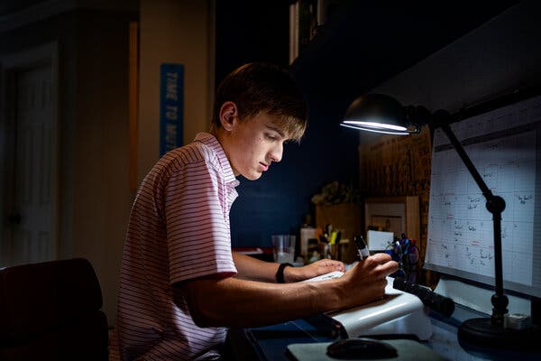 Will Grogan, 15, experienced such profound brain fog after Covid that he forgot material in biology class that he’d mastered the day before.